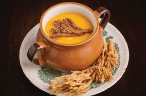 Crema de zapallo y changles