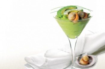 Mousse de palta y ostiones