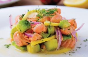 Ceviche de salmón chileno