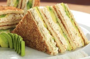 Receta de sándwich ave palta