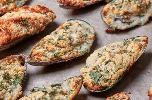 Recetas de aperitivos típicos de Chile 59 Receta de mejillones gratinados