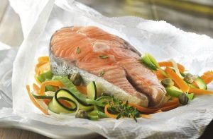 Receta de papillote de salmón