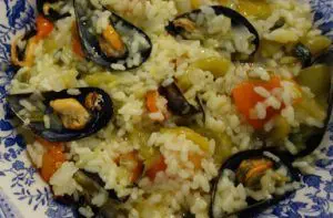 Receta de arroz con choritos