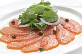 Receta de carpaccio de salmón chileno, fresco o ahumado para 6 personas