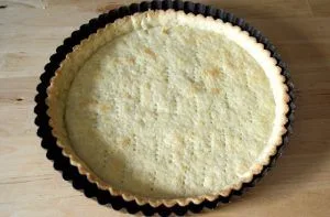 Masa de quiche cocida