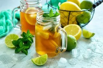 Receta de té helado casero (Ice Tea) con limón y menta Receta de té helado casero (Ice Tea) con limón y menta
