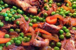 Receta de cordero arvejado