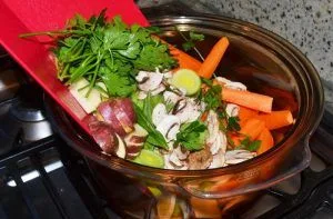 Receta de cocimiento de verduras