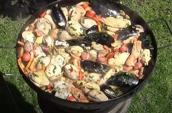 Receta de carnes y mariscos al disco (discada): Abundante y delicioso para 8 personas