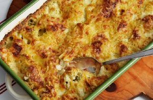 Receta de budín de coliflor