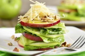 Receta de ensalada verde con manzanas