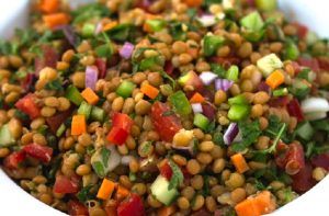 Receta de ensalada de lentejas fácil