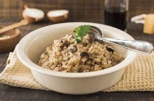Receta de risotto de champiñones