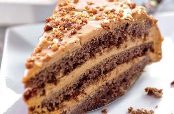 Receta de torta de crema moka con manjar y nuez Receta de torta de crema moka con manjar y nuez