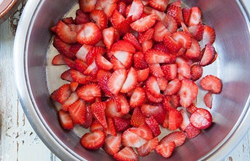 Frutillas picadas Frutillas picadas