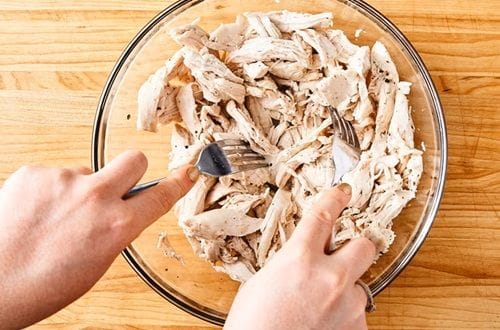 Pollo desmenuzado