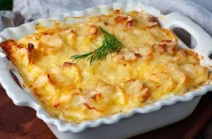Recetas de platos principales típicos de Chile 230 Receta de papas gratinadas - Comidas Chilenas