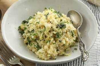 Receta de risotto de limón y locos chilenos Receta de risotto de limón y locos chilenos