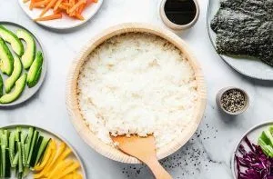 Recetas de aperitivos típicos de Chile 164 Arroz para sushi