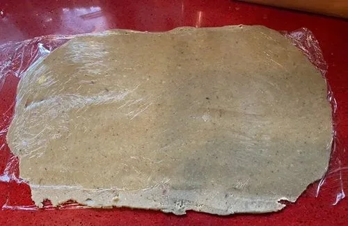 Pure de castañas Puré de castañas casero recién procesado, ingrediente principal del tronco dulce