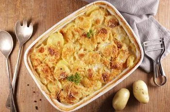 Receta de papas a la crema con queso: Suave y cremosa