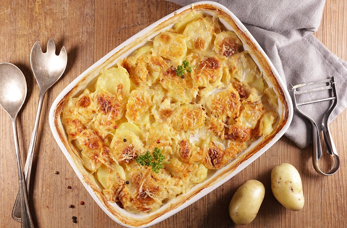 Receta de papas a la crema con queso - Comidas Chilenas