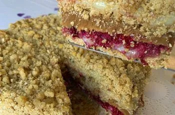 Receta de torta caluga chilena: Deliciosa combinación de frambuesas y nueces