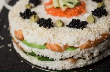 Receta de torta de sushi con salmón y palta: Innovadora, fresca y deliciosa