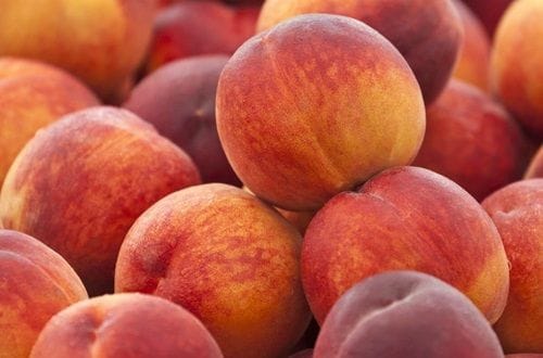 Duraznos frescos Duraznos frescos, parte del mix de frutas para la sangría española.