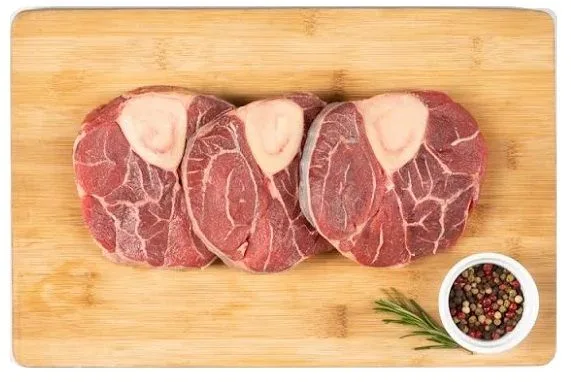 Osobuco de vacuno Trozo de Osobuco, corte de carne de vacuno con hueso, ideal para caldo.