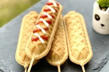 Receta de yoguis o waffle dogs caseros: Cocina fusión norteamericana Receta de yoguis o waffle dogs caseros: Cocina fusión norteamericana