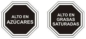 Alto en azúcares y grasas saturadas Alto en azúcares y grasas saturadas
