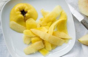 Cáscara y restos de membrillo