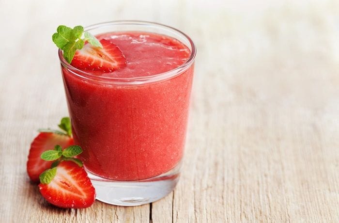 Receta de jugo de frutilla natural