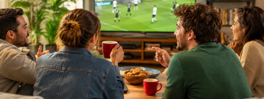 Hinchas viendo el mundial